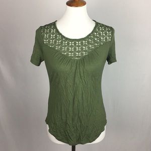 Green Crochet Top